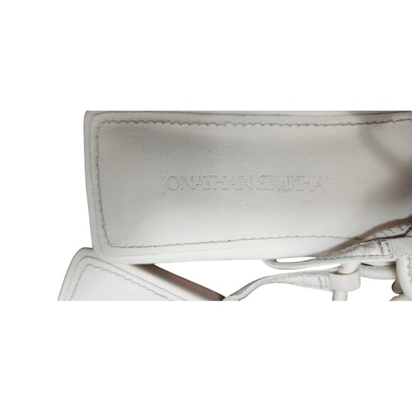 Jonathan Simkhai Susan Ivory Leather Wrap Sandal Size 5.5/EU 36 - Picture 10 of 12